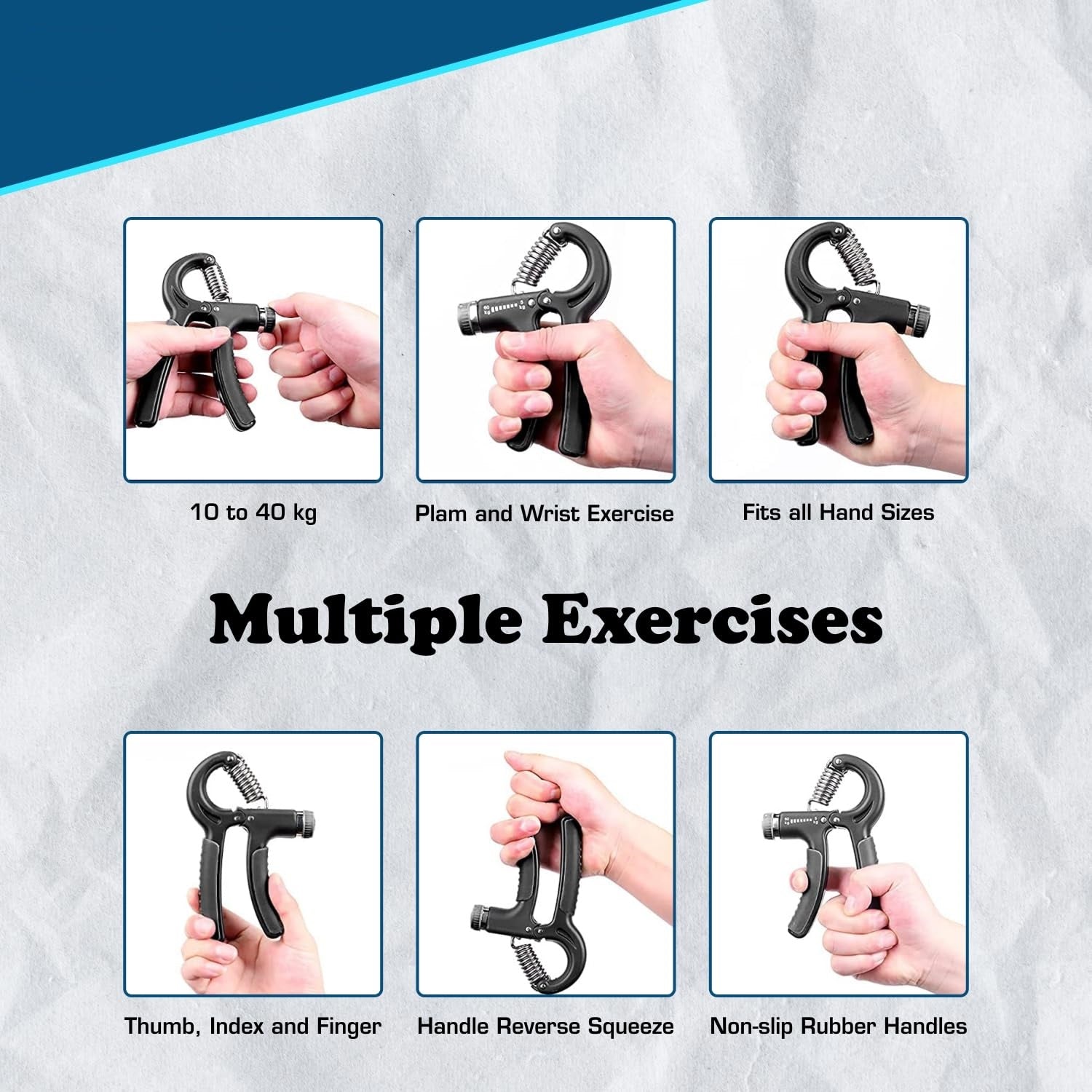 Premium Hand Grip Strengthener – Adjustable 10–60kg Resistance Trainer