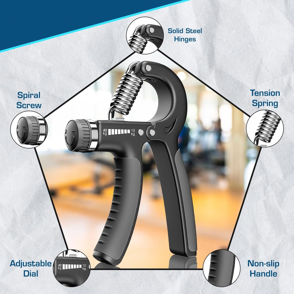 Premium Hand Grip Strengthener – Adjustable 10–60kg Resistance Trainer