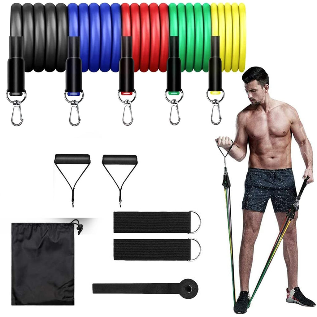 Premium Resistance Bands Set – Stackable up to 110 lbs for Full-Body Training