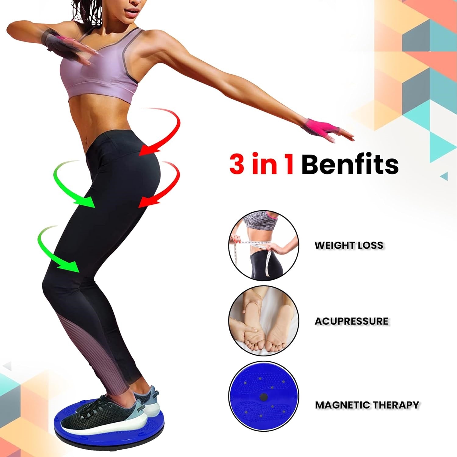 Premium Magnetic Waist Twister Disc – 5-in-1 Slimming & Core Exerciser