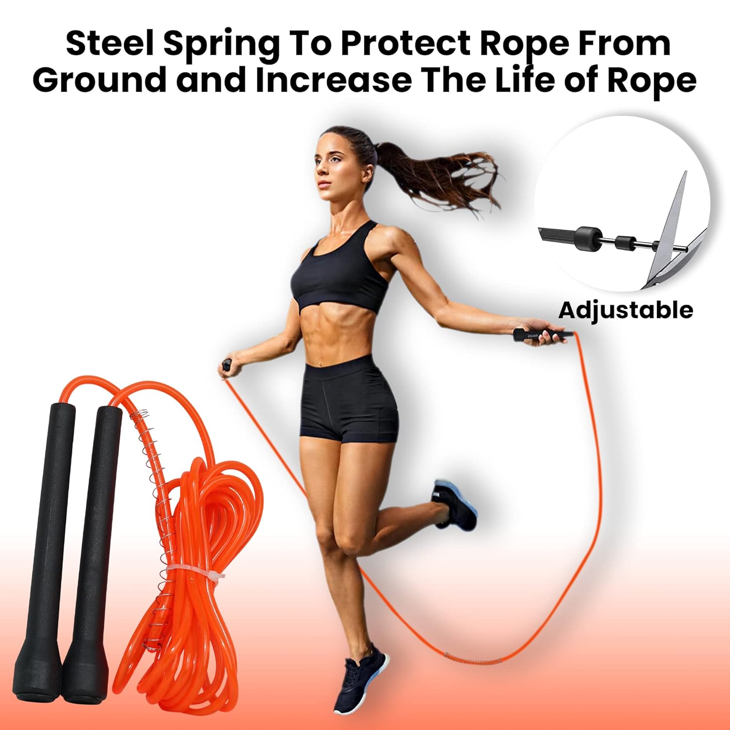 Premium Speed Skipping Rope – High-Performance Jump Rope for Cardio & Agility (Orange)