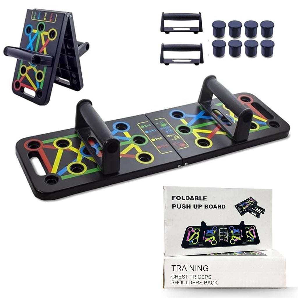 Premium 15-in-1 Foldable Push-Up Board – Home Gym Strength & Fitness Trainer