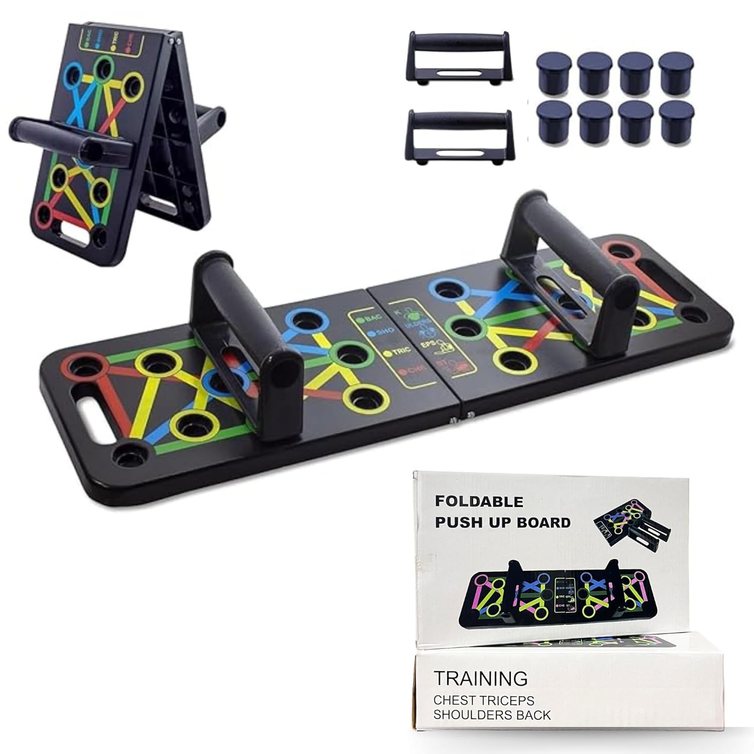 Premium 15-in-1 Foldable Push-Up Board – Home Gym Strength & Fitness Trainer