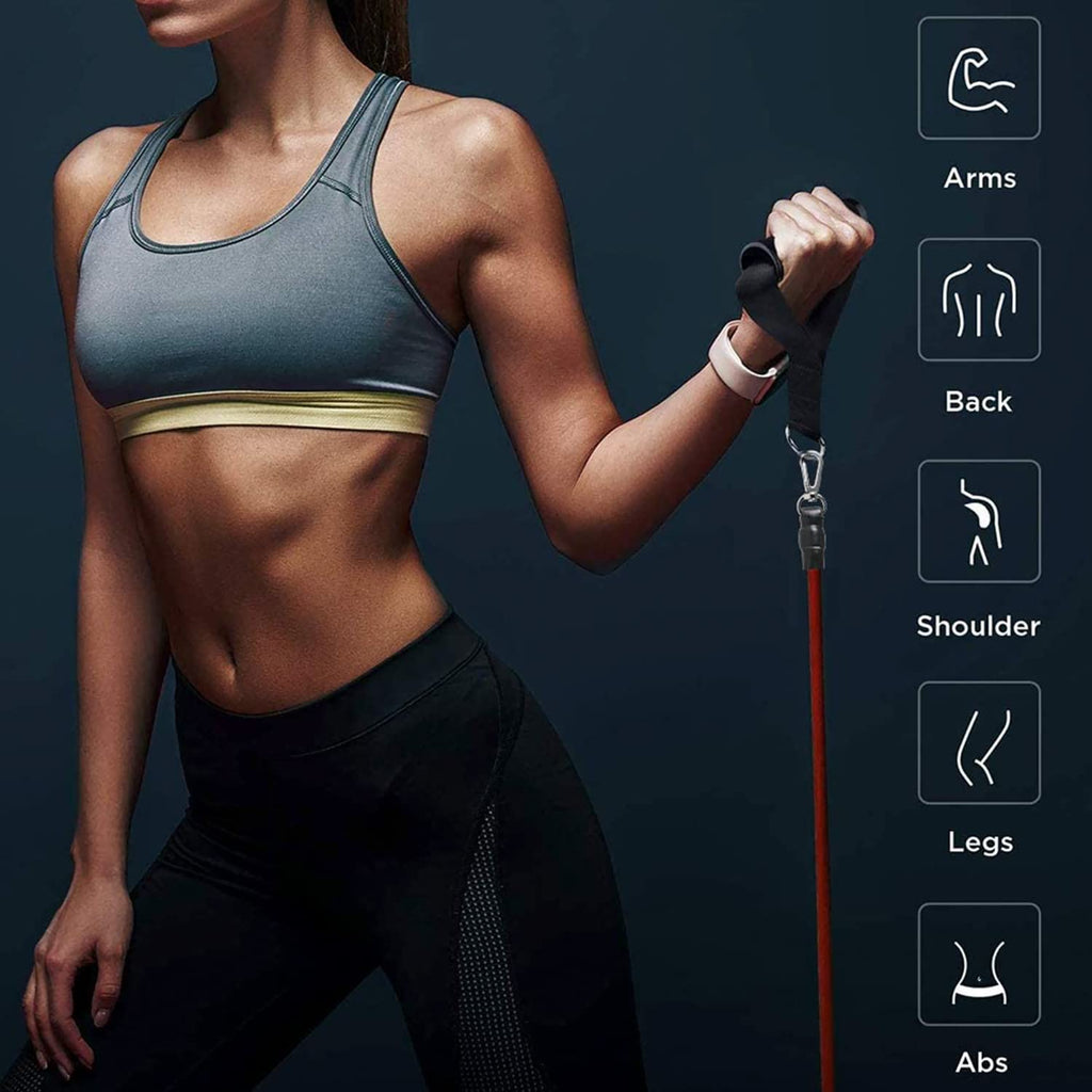 Premium Resistance Bands Set – Stackable up to 110 lbs for Full-Body Training