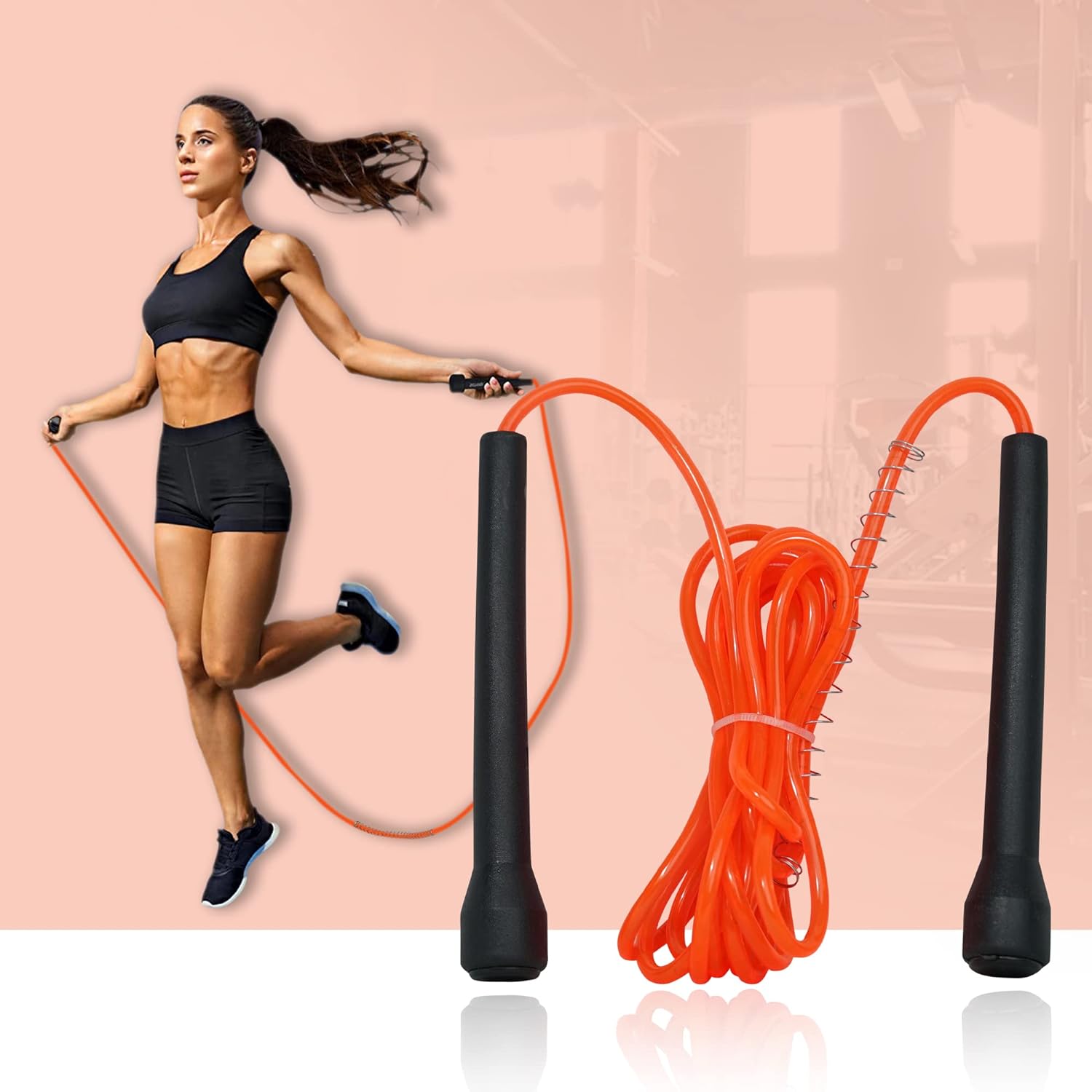 Premium Speed Skipping Rope – High-Performance Jump Rope for Cardio & Agility (Orange)