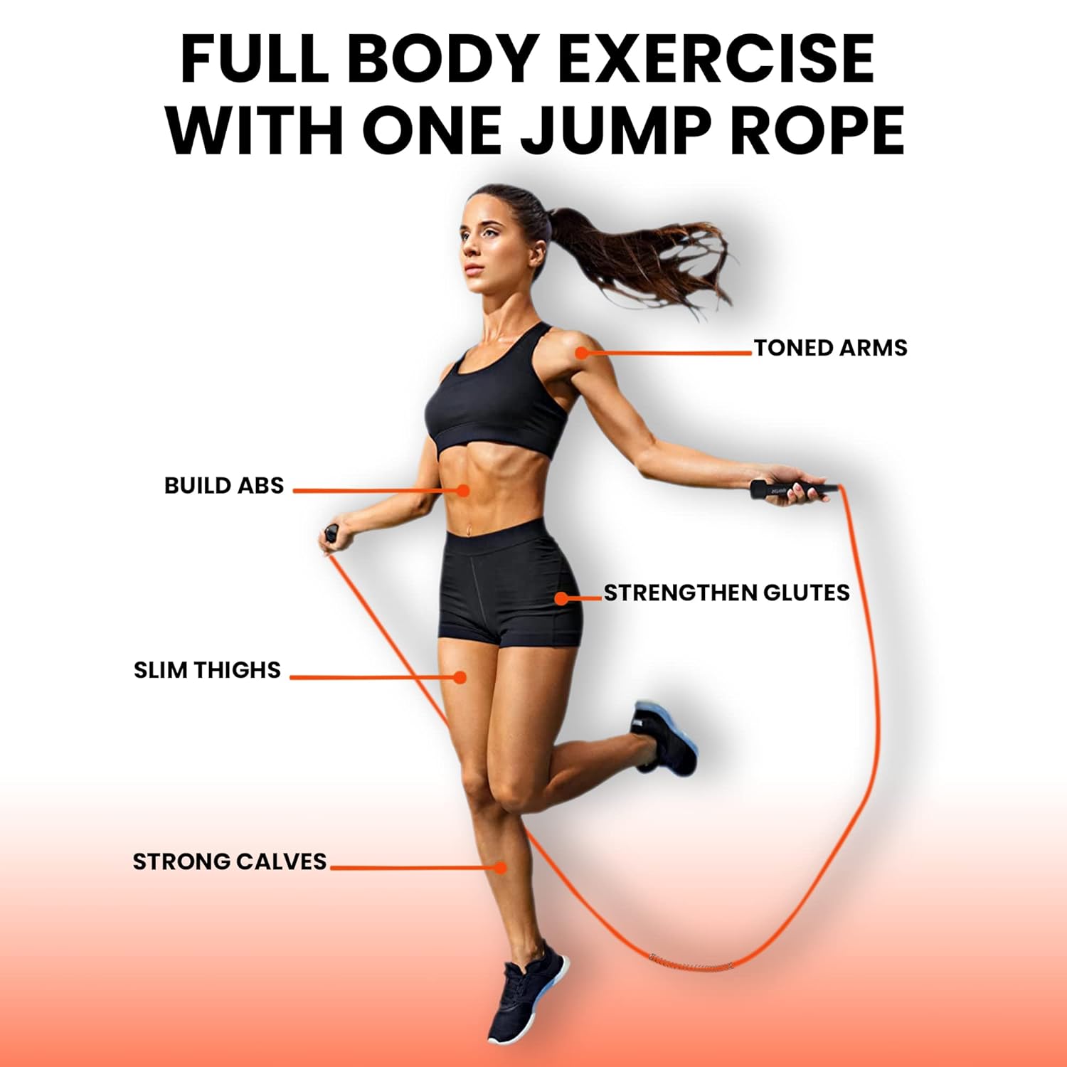 Premium Speed Skipping Rope – High-Performance Jump Rope for Cardio & Agility (Orange)