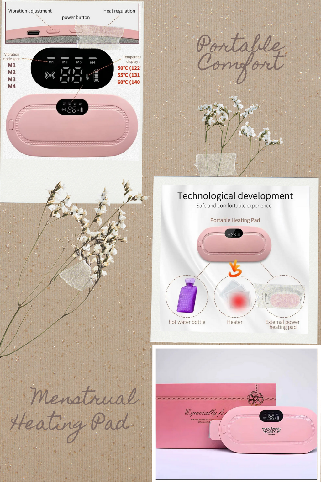 Portable Cordless Heating Pad - Menstrual Heating Pad