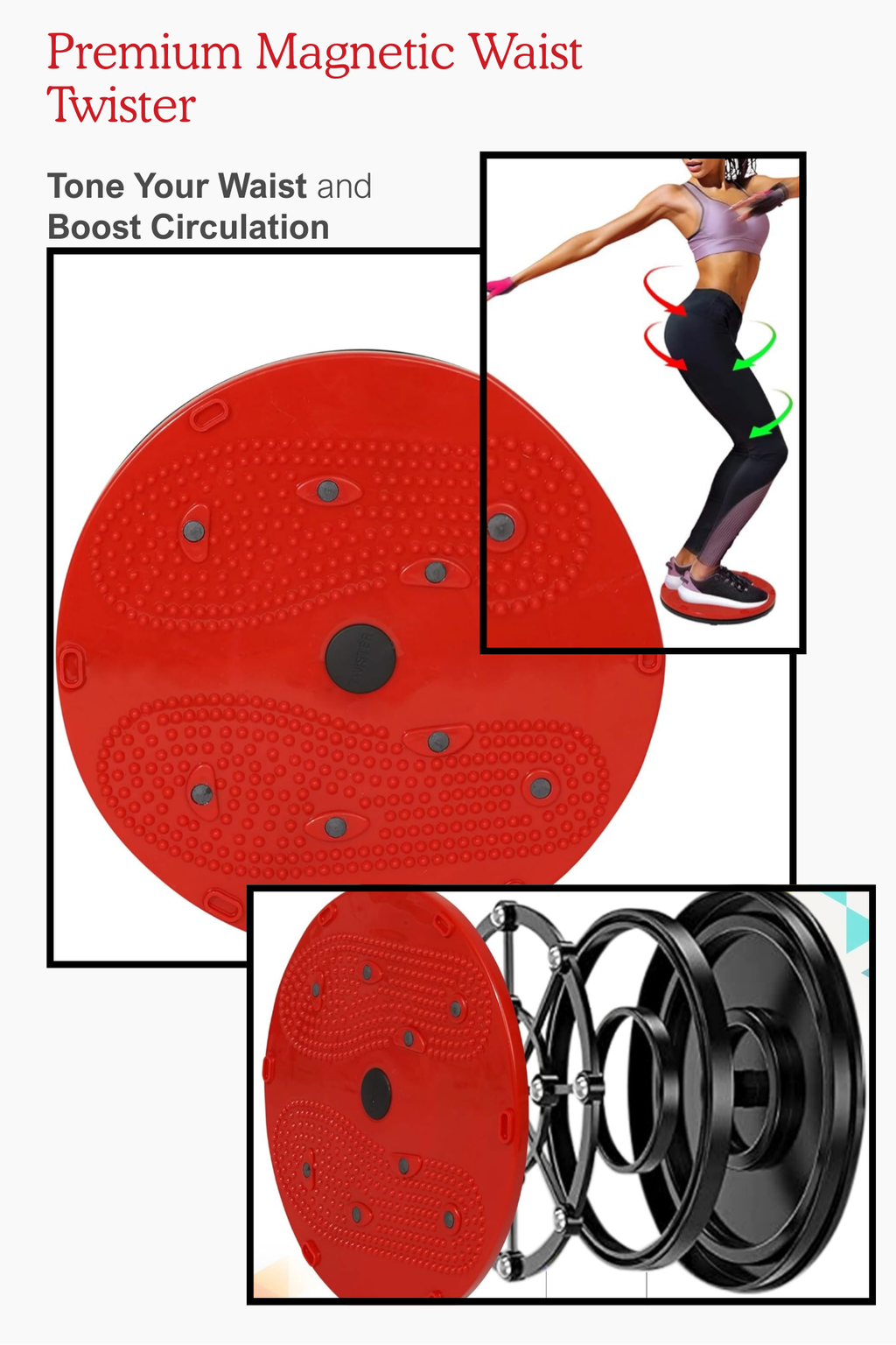 Premium Magnetic Waist Twister Disc – 5-in-1 Slimming & Core Exerciser