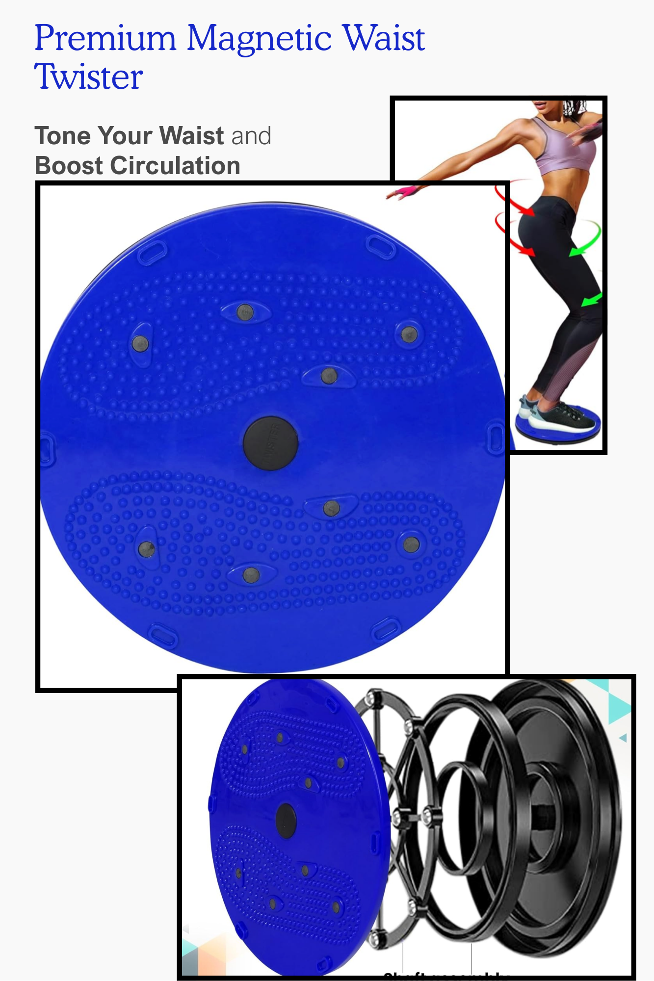 Premium Magnetic Waist Twister Disc – 5-in-1 Slimming & Core Exerciser