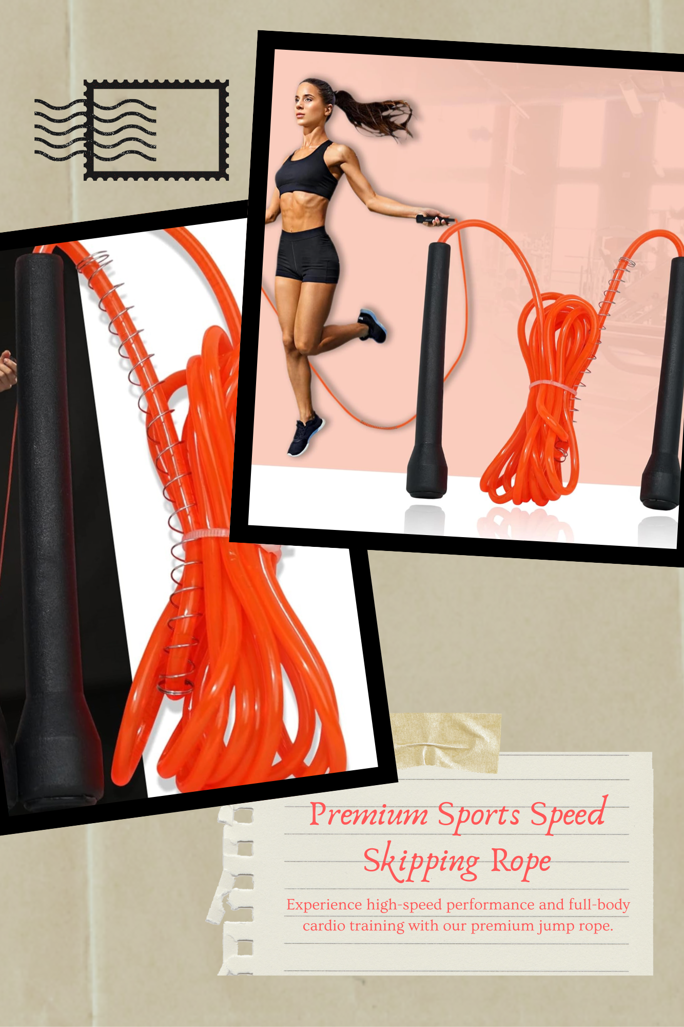Premium Speed Skipping Rope – High-Performance Jump Rope for Cardio & Agility (Orange)