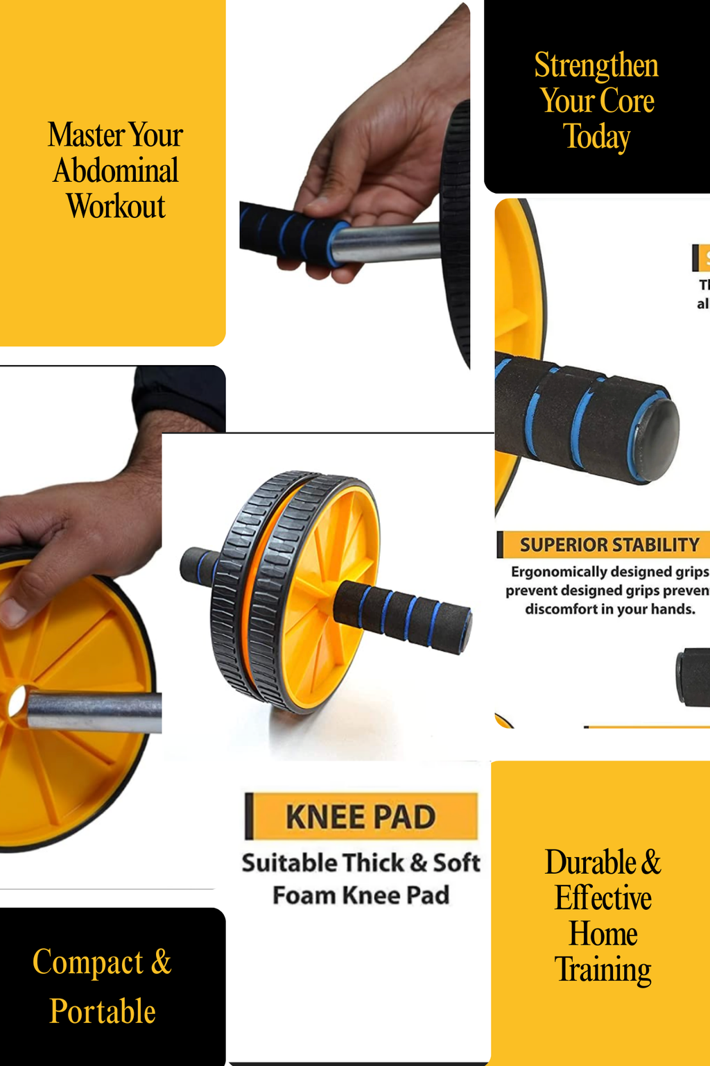 Premium Abs Roller – Core & Abdominal Trainer for Home Workouts