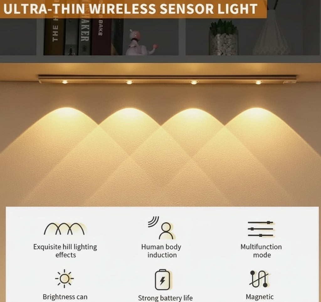 LED PIR Motion Sensor Cabinet With USB Rechargeble